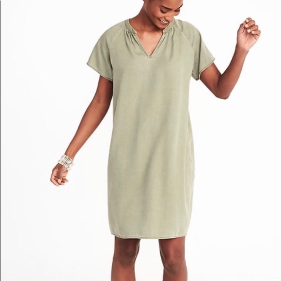 Olive Green Old Navy Shift Dress